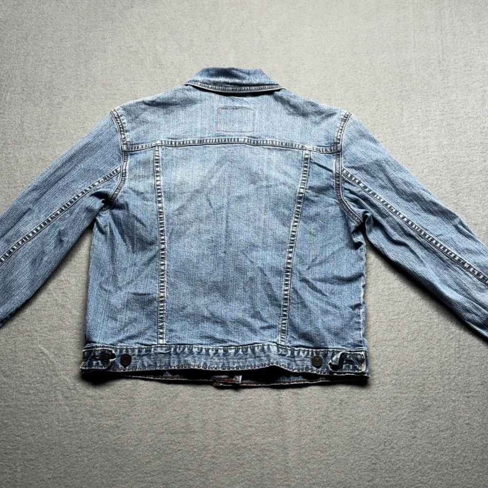 Levi Strauss Signature‎ Denim Jacket Womens Small Medium Wash Stretch Trucker